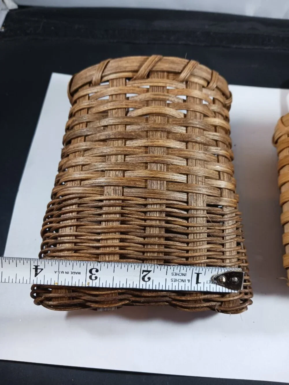 4 Mini Vintage Wicker Baskets